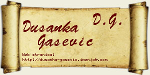 Dušanka Gašević vizit kartica